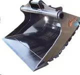 Grading buckets for miniexcavators