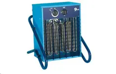 Electric fan heater, 9kW, 400V, 16A