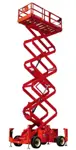 Electric rough terrain scissor lift (battery, 4 WD), 12m