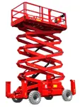 Electric rough terrain scissor lift (battery, 4 WD), 18m