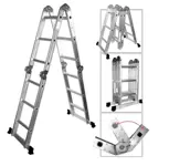 Aliuminės kopečios, MULTI-PURPOSE 4 pakopų, 4m