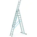 Aliuminio kombinuotos kopėčios 3 dalių, tinka A forma, maks. h-7,2m