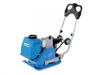 Plate compactor, 63 kg, gasoline (includes: Water sprinkling system, transport wheels)