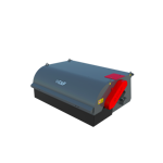 Brush for skid steer loader with waste hopper, 155 cm