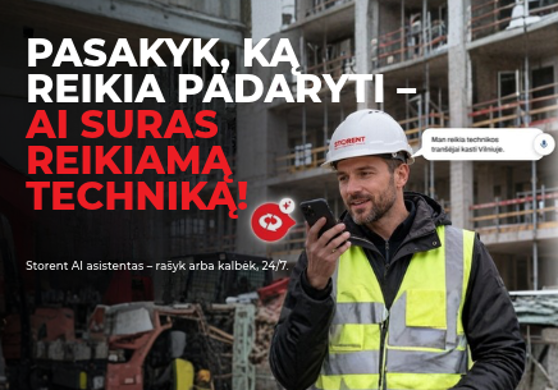 Storent AI asistentas – technikos nuoma per vieną pokalbį