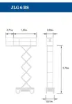 Šķērveida pacēlājs ar platformu( pašgājējs, ar akumulatoru, 2 WD), 8m