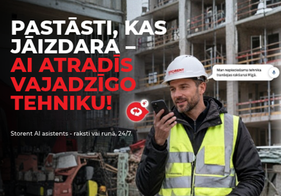 Storent AI asistents – tehnikas noma ar balsi vai čatā 24/7