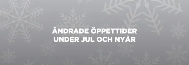 Ändrade öppettider under jul och nyår